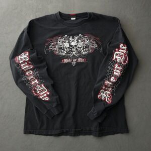 Hot Leathers Biketoberfest Shirt Men 3XL Black Ride or Die Graphic 2010s Mexico